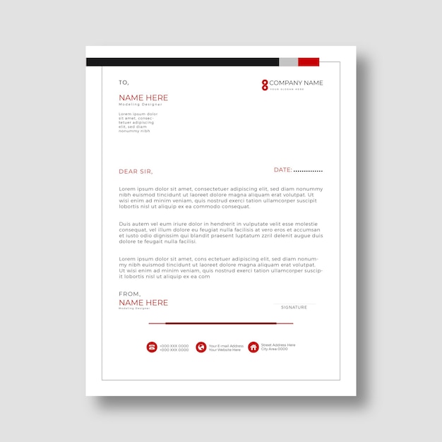 letter head generic company letterhead template