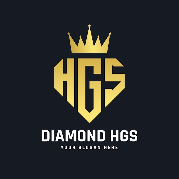 Логотип буквы HGS с ромбовидной формой