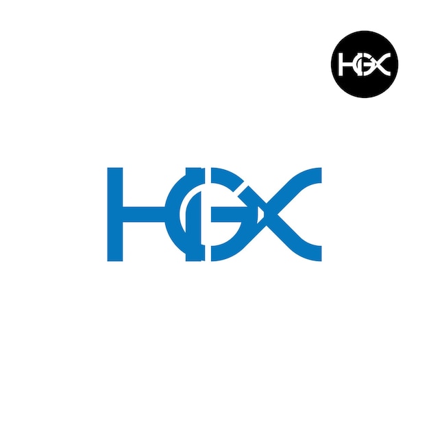 Vector letter hgx monogram logo design