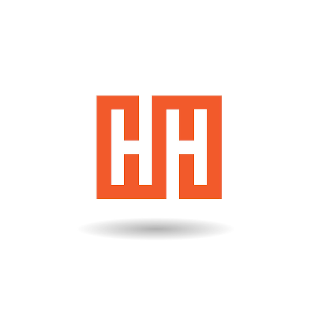 Design del logo della lettera hh