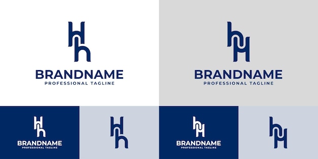 Letter HH Monogram Logo Set sutable for business with HH intials