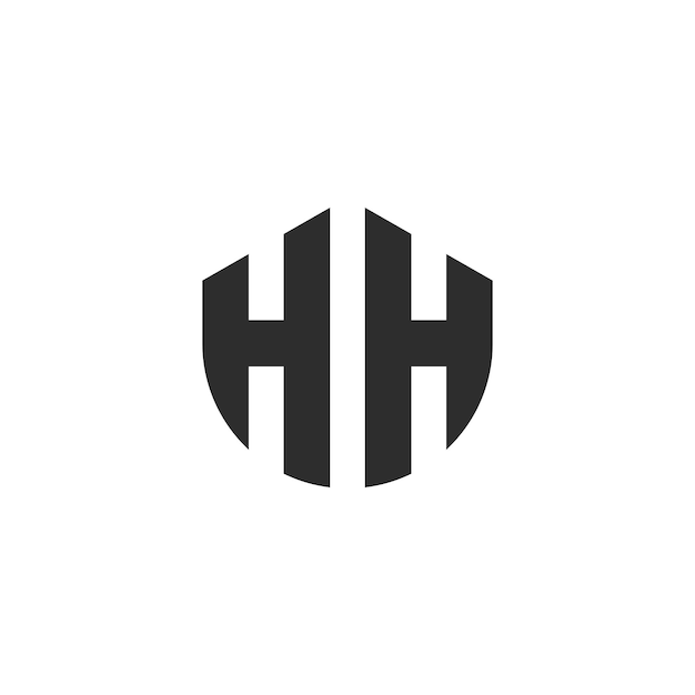 letter hh monogram logo template