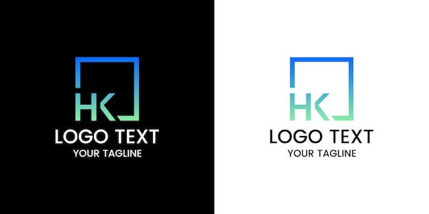 Lettera hk logo design vector