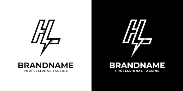 Буква HL Thunderbolt Logo подходит для любого бизнеса с инициалами HL или LH