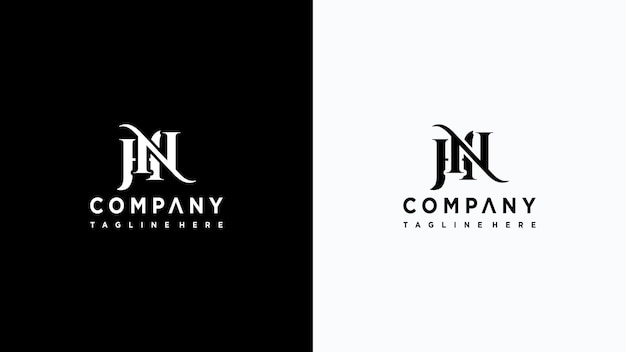 Letter hn logo design