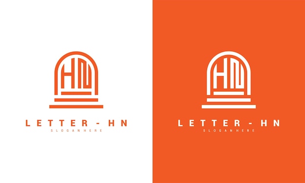 Letter hn logo icon design template premium vector premium vector