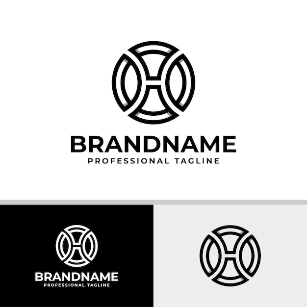 Letter HO of OH Monogram Logo geschikt voor elk bedrijf met HO of OH initialen