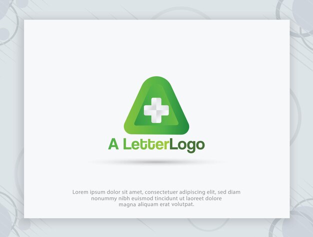 A Letter hospital logo design