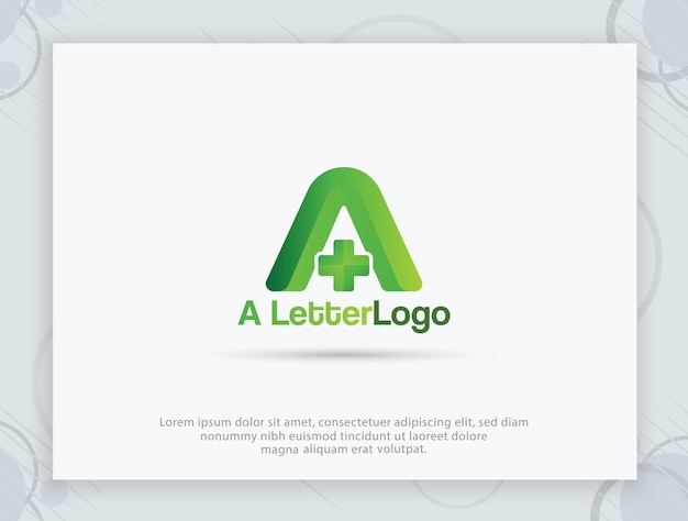 A Letter hospital logo design