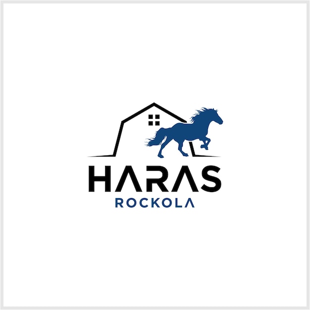 letter hr horse breeder logo