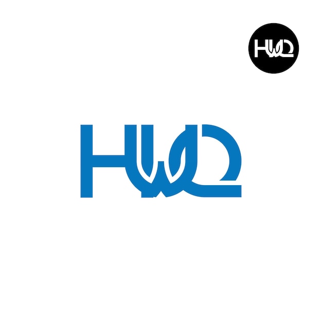 Letter HWQ Monogram Logo Design