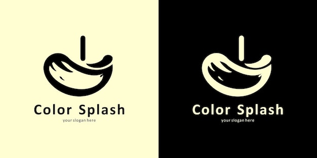 Vector letter i color splash logo design