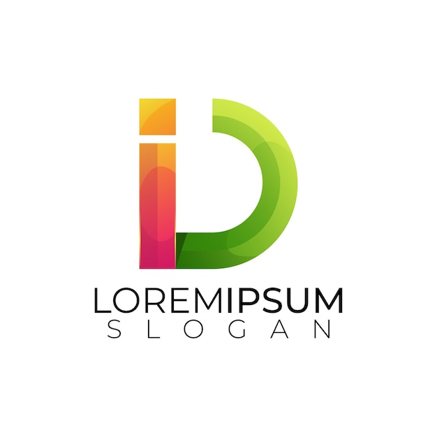 Logo colorato lettera i e d