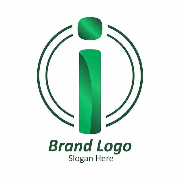 letter i gradient logo vector