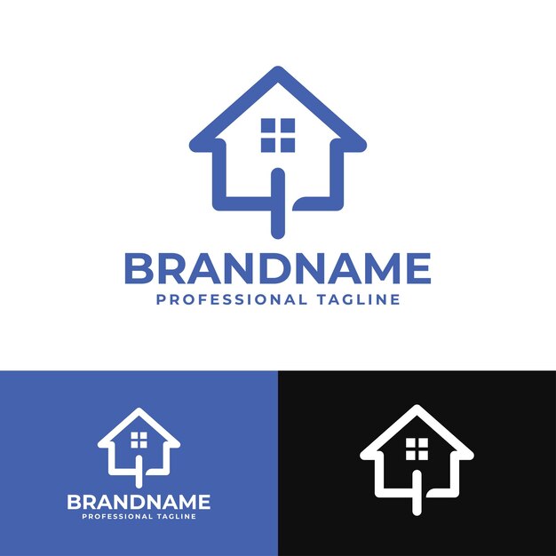 Letter I Home Logo Suitable for any business related to house real estate construction interior with I initial