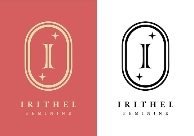 The Letter I logo is perfect for salons, spas, and others.