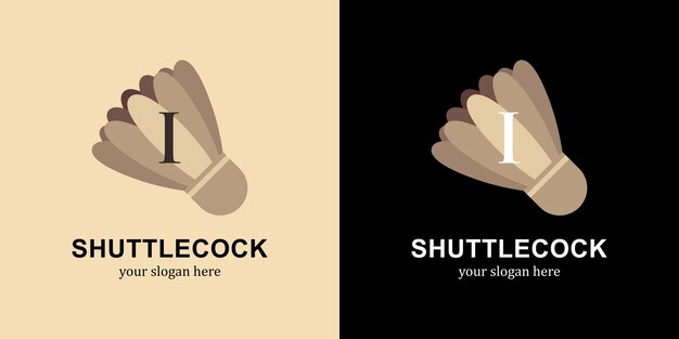 Letter I Shuttlecock Logo Design