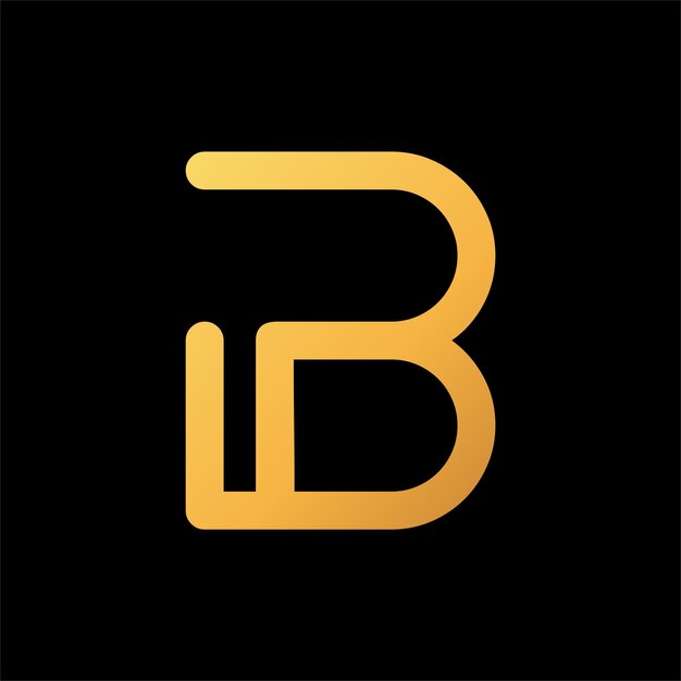 Letter ib logo combination icon design