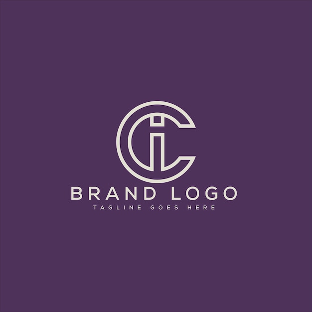 letter IC logo design vector template design for brand