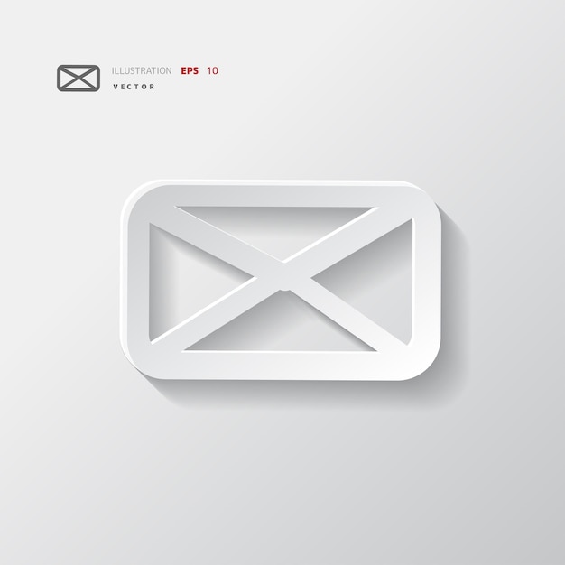 Letter icon email message sms vector illustration