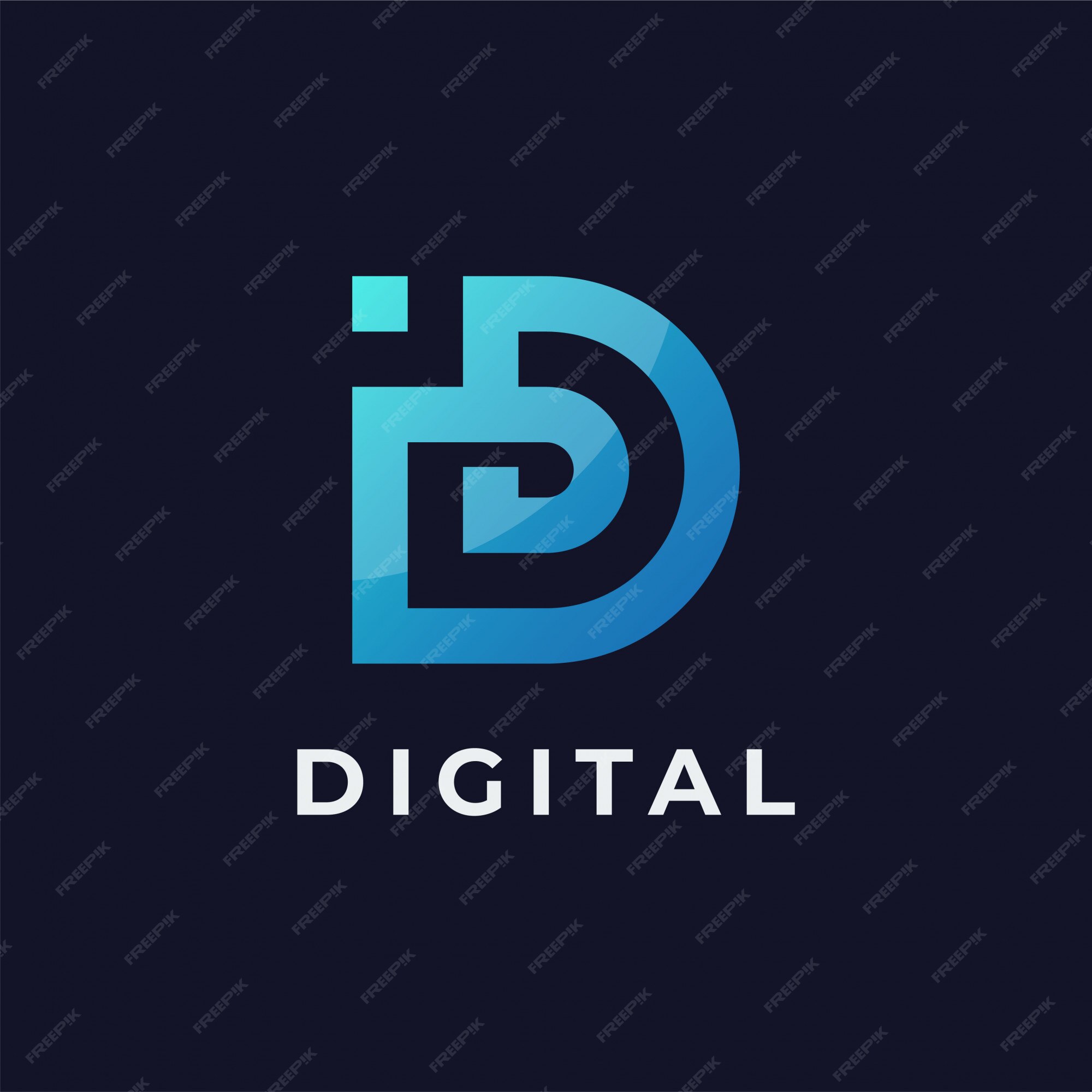 Premium Vector | Letter id logo icon design template