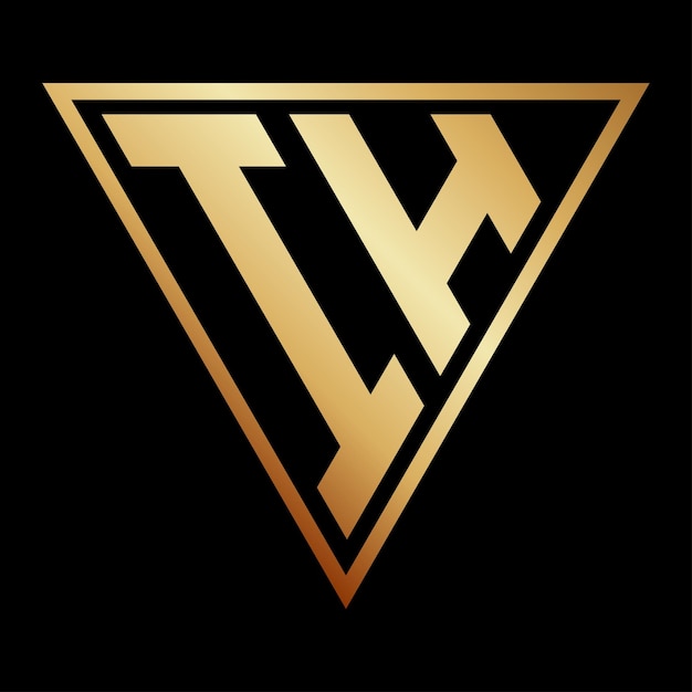Letter ih triangle logo design