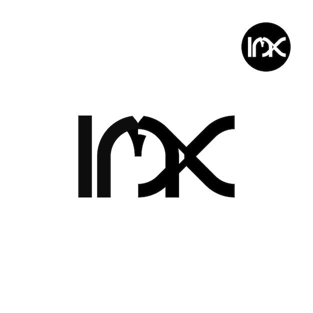 Vector letter imx monogram logo ontwerp