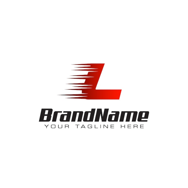 Шаблон дизайна логотипа Letter Initial L Speed