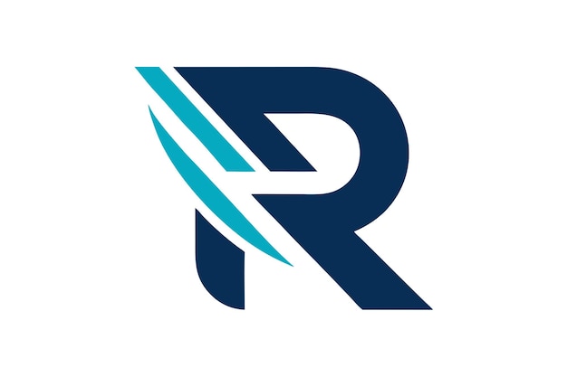 Letter initialen R creatief logoontwerp