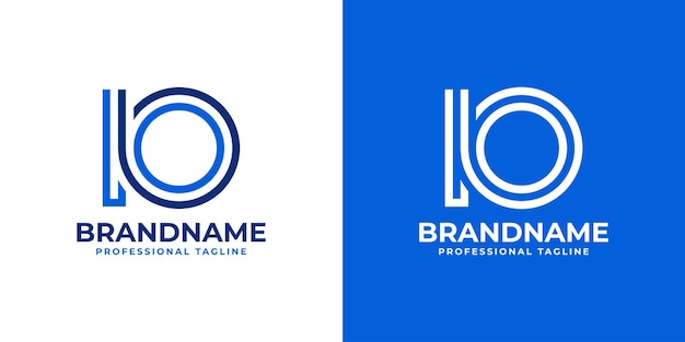Letter IO Line Monogram Logo suitable for business with IO or OI initials