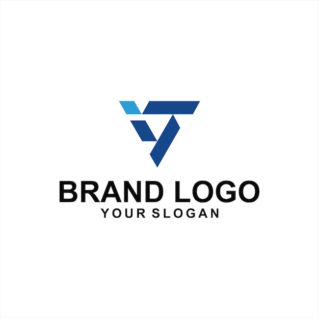 Vector letter it blue abstrack logo company