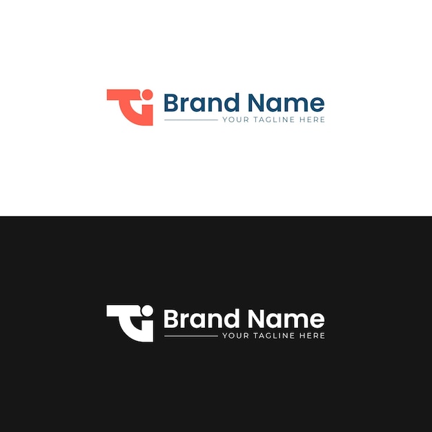 Vector letter it of tgi logo design