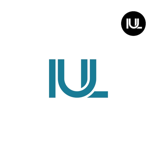 Вектор Дизайн логотипа букв iul monogram