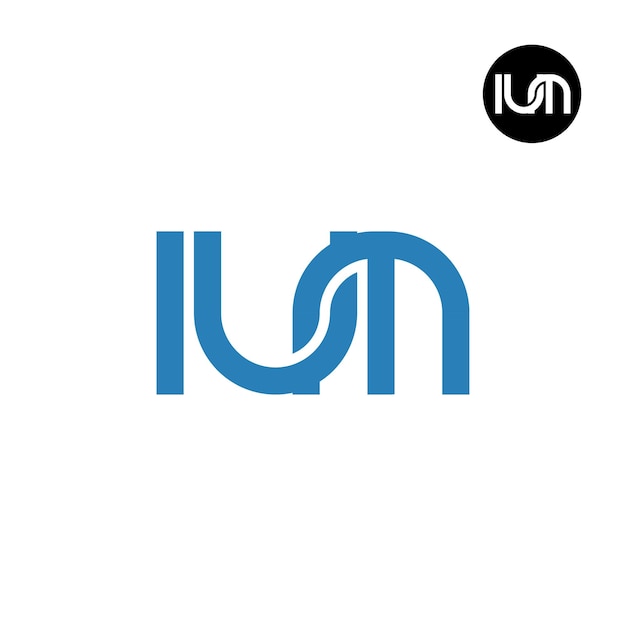 Vector letter ium monogram logo ontwerp