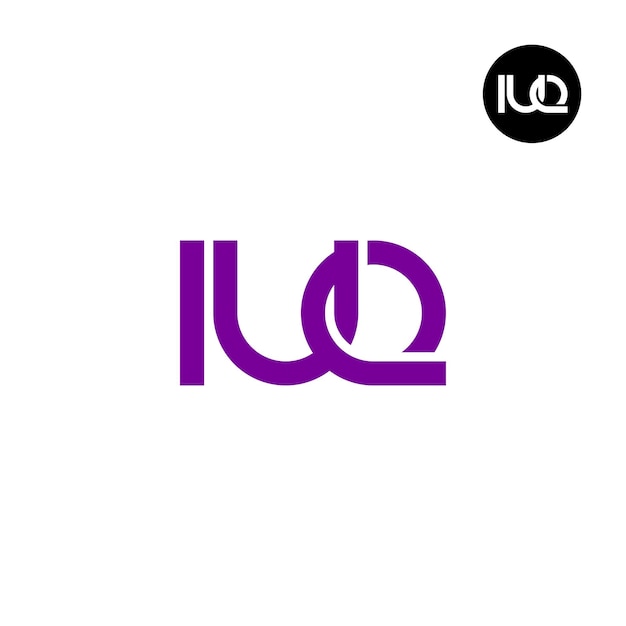 Vector letter iuq monogram logo design