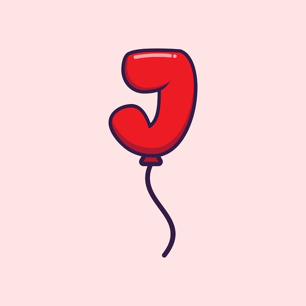letter j balloon logo design template