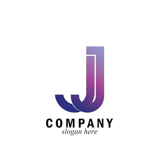 Letter J eenvoudig en luxe logo symbool vector ontwerpsjabloon