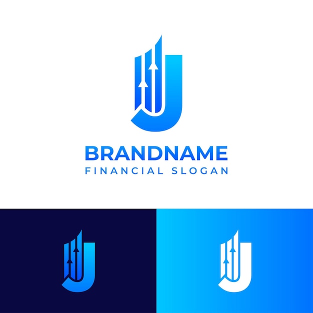 Letter J Financial Chart-logo geschikt voor elk bedrijf gerelateerd aan Financial met J-initialen