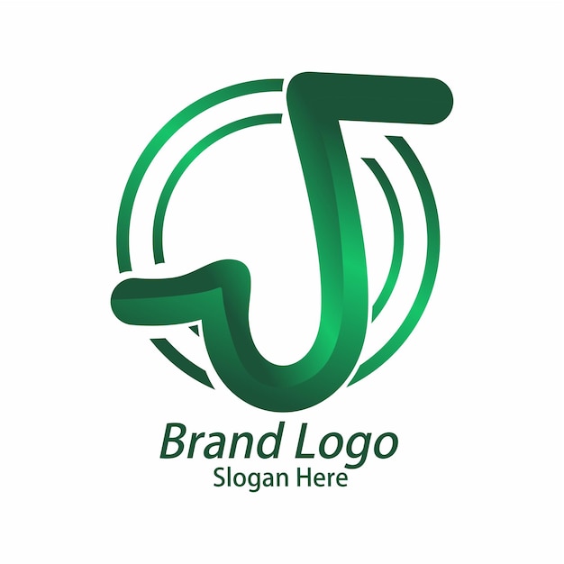 letter J gradient logo vector