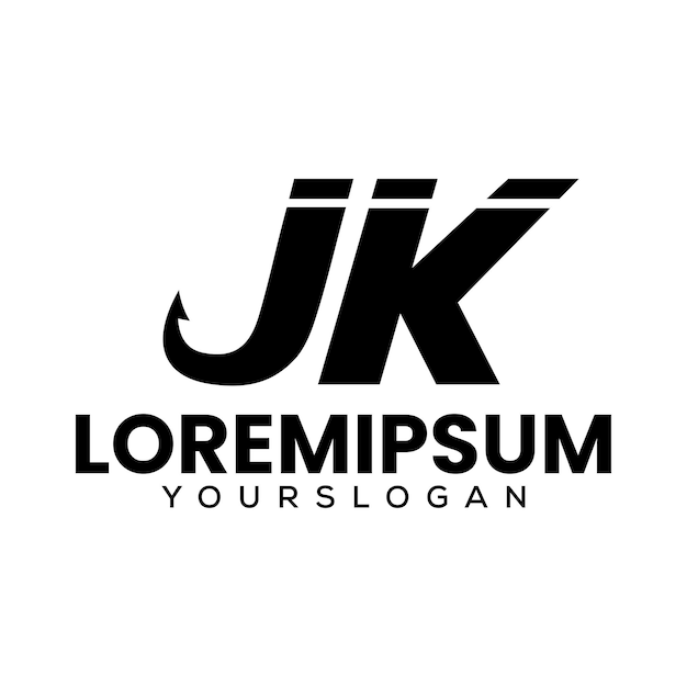 letter J K icon logo design