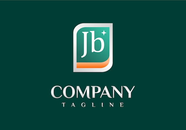 Letter j, logo b, geschikt voor het eerste symbool van het bedrijf.