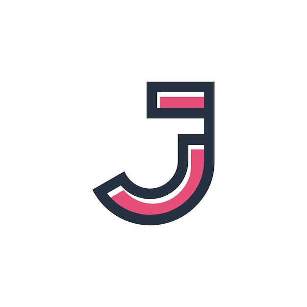 Vector letter j logo design icon element with modern creative concept