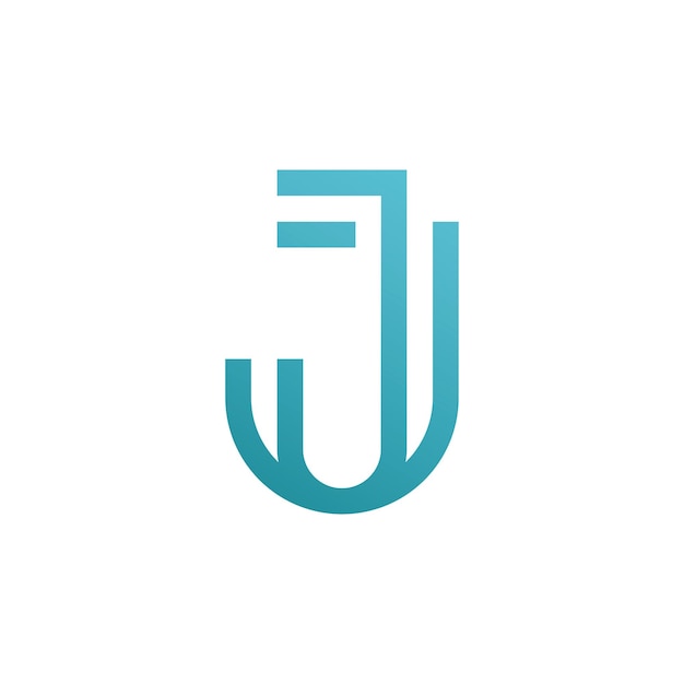 Vector letter j logo pictogram ontwerpsjabloon