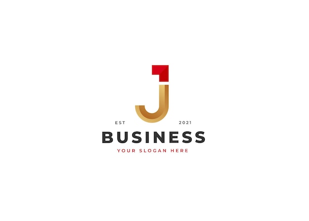 Letter J luxe logo ontwerpsjabloon. vectorillustraties