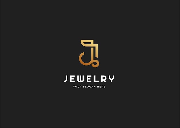 Letter j luxury logo design template