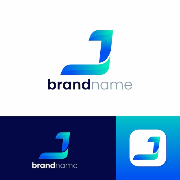 Letter J Modern Styles Logo Design