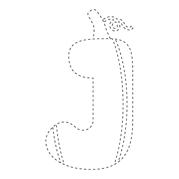 Letter J tracing worksheet for kids