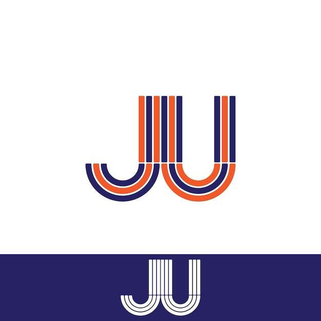 Vector letter j & u logo-ontwerp