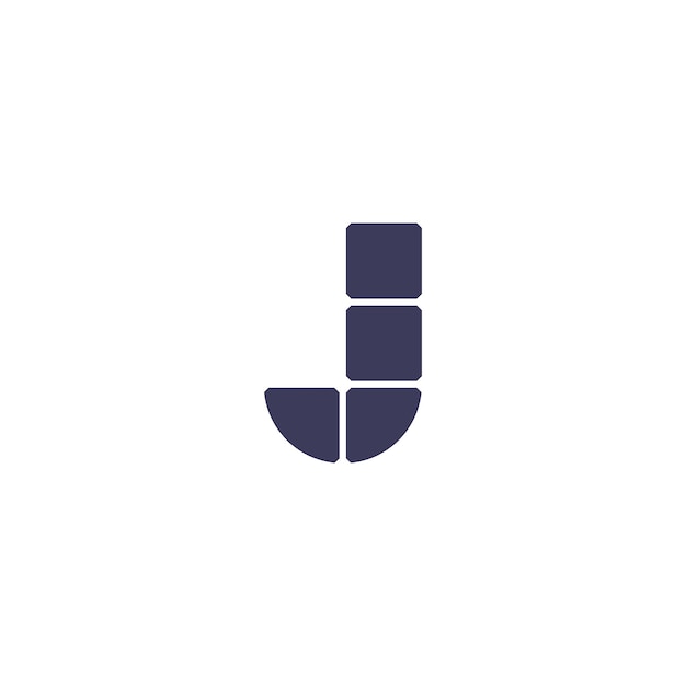 Letter J Zonnepaneel logo-ontwerp