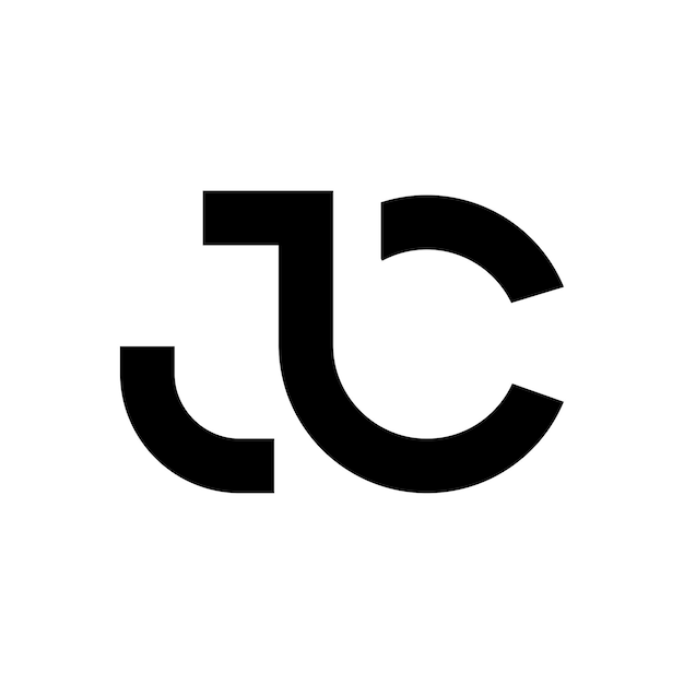 Letter JC 및 CJ 로고 디자인